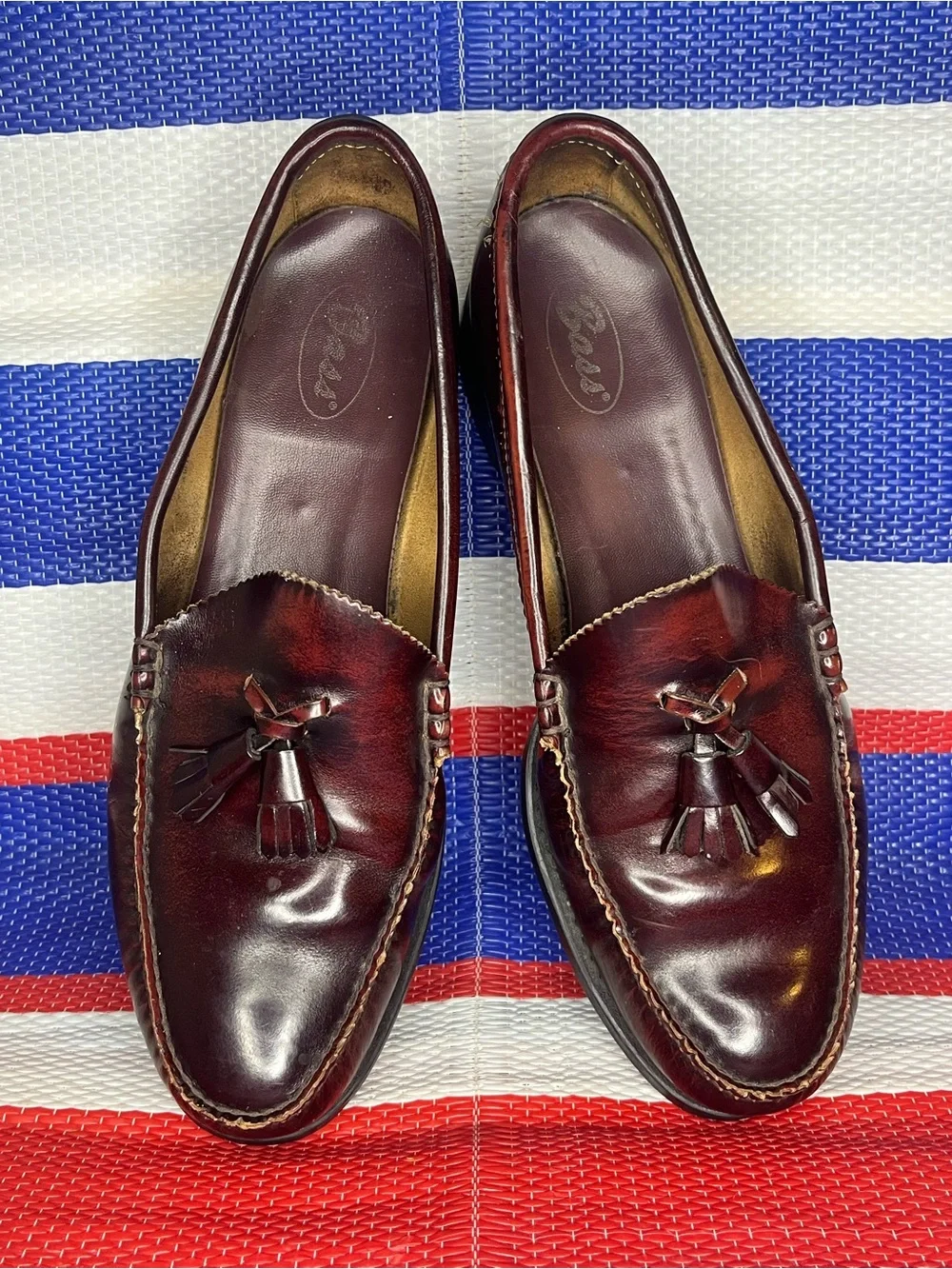 G. H. Bass Weejuns Jackie Tassel Kiltie Loafer Size 11 D Burgundy Dress Shoes - Picture 15 of 15